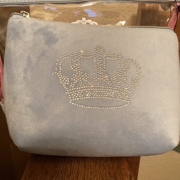 Juicy Couture 2 Piece Nested Travel Cosmetic Bag Set w/Toiletry Bottle NWT - Picture 8 of 14